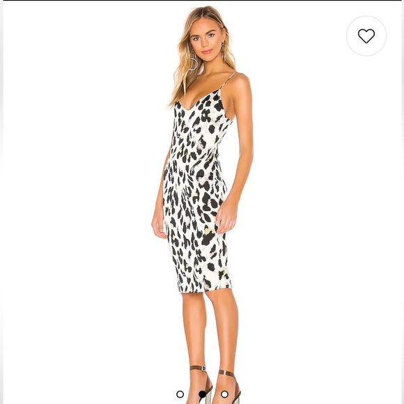 NWT Revolve Superdown Fierra Midi Dress in Leopard Size XS - Picture 2 of 3